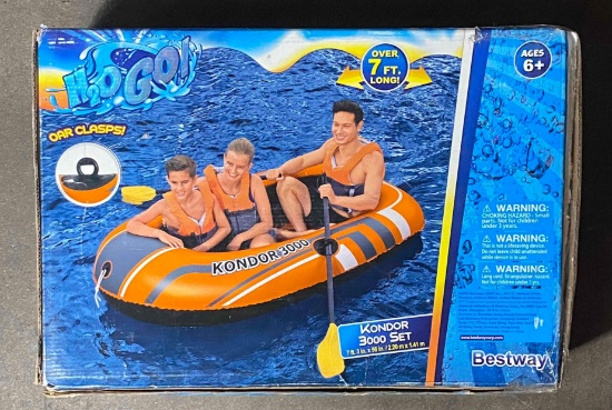 H2OGO! Kondor 2000 Inflatable Boat Two Person Explorer Raft