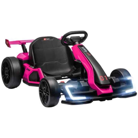 Aosom 24V 7.5 MPH Electric Go Kart with Adjustable Seat