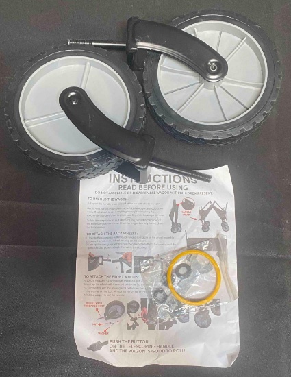 7 inch Heavy-Duty Rubber Wheels 2-Pack w/1/2 Bore