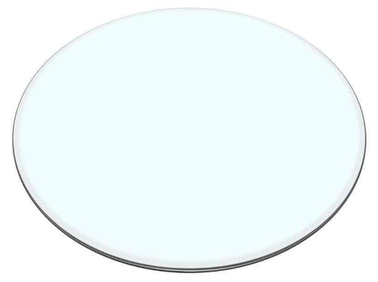 48" Tempered Glass Table Top Round Transparent Table Surface 3/8'' Thick Pencil Polished Edge