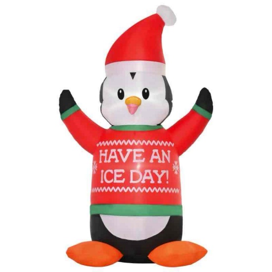 HOMCOM 6ft Christmas Inflatables Outdoor Decorations Penguin
