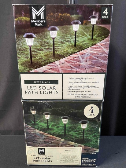 2 Sets of LED Solar Path Lights