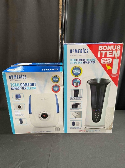 2 Homedics Ultrasonic Humidifiers