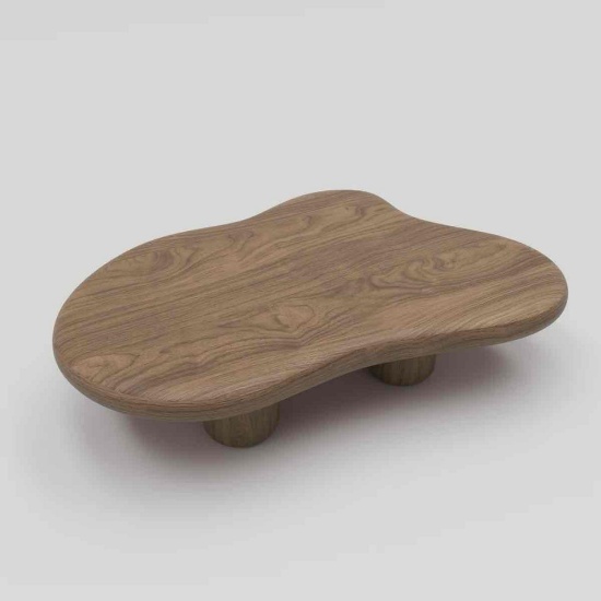 48.4" Cloud-Art Modern Solid Wood Coffee Table With 4 Legs