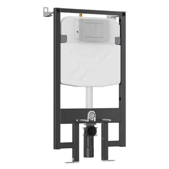 Vermont 2x4 In-Wall Toilet Tank Carrier System 0.8/1.6 GPF Dual Flush with Flush Actuator