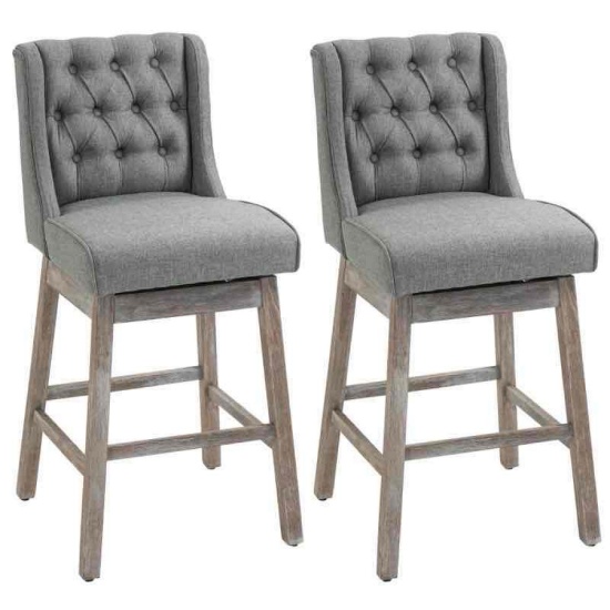 HOMCOM Bar Height Bar Stools Set of 2