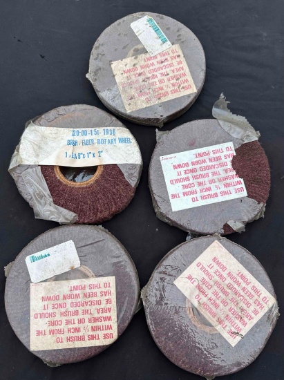Lot Of Brush Fiber Rotary Wheel