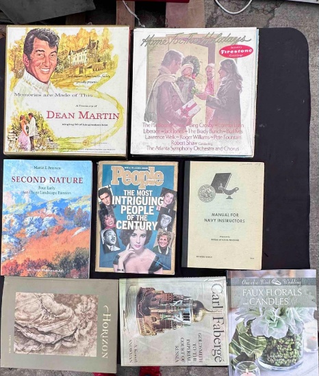 Lot Of Vintage Books & Vinyl Records