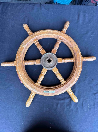 18 Wooden Marine Ship Wheel Boat Steering Wall Decoration