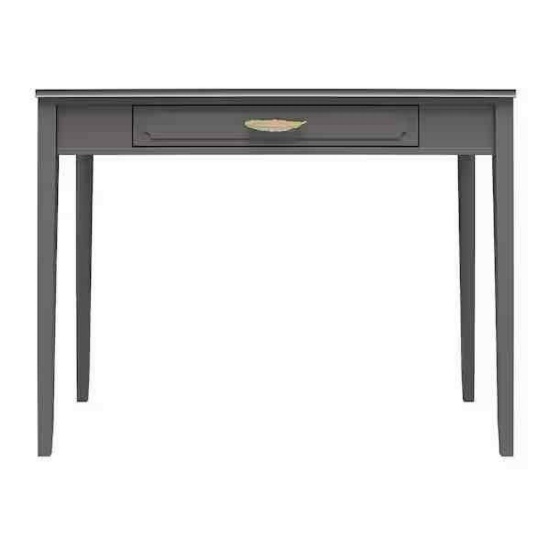 Stella 39.6 in. Rectangular Graphite Gray Computer Desk with Drawer
