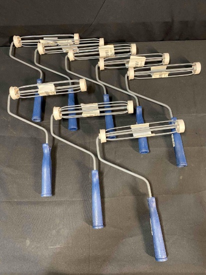Lot of 9 Paint Roller Frames Wire