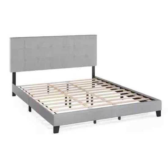 Laval Glacier California King Button Tufted Bed Frame