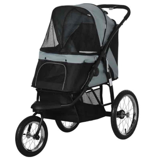 PawHut Pet Stroller for Small Dogs and Medium Dogs with Adjustable Canopy