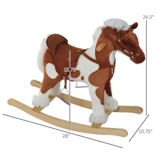 Qaba Wooden Toddler Rocking Horse