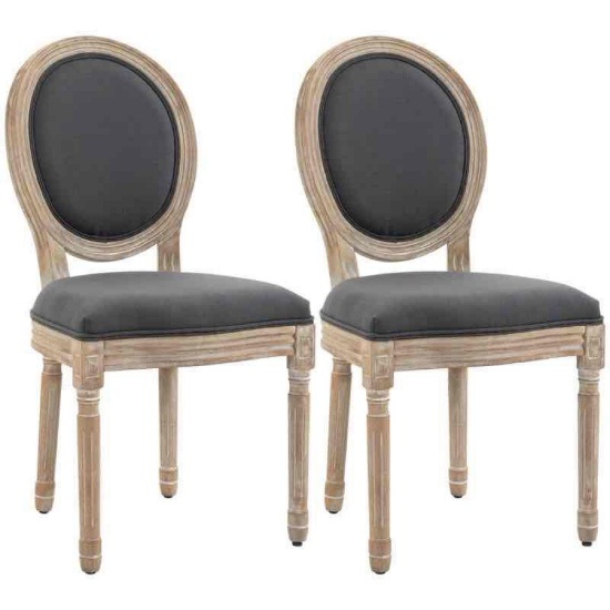 HOMCOM French-Style Upholstered Dining Chair Set