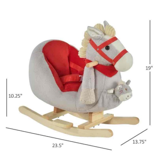Qaba Kids Ride-On Rocking Horse Toy