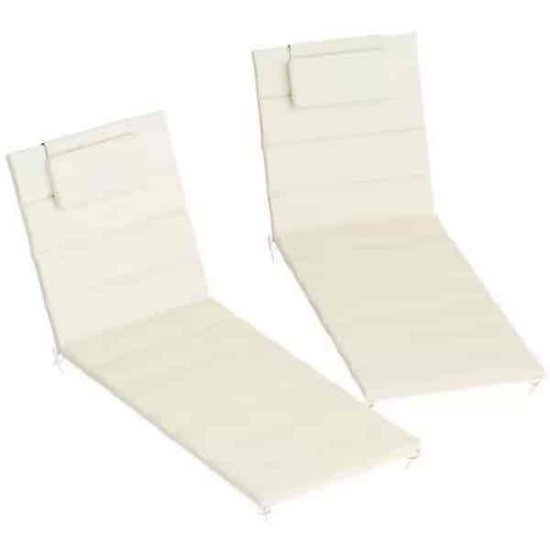 Outsunny Outdoor Lounge Chair Cushion Set of 2