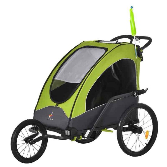 Aosom Bike Trailer for Kids 3 In 1 Foldable Child Jogger Stroller