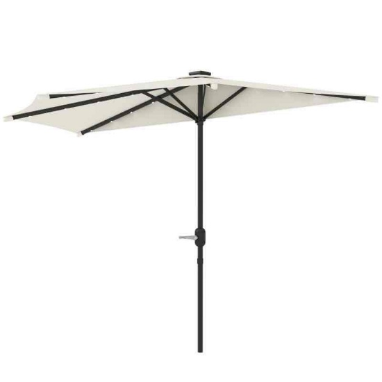 Outsunny Half Umbrella Outdoor Patio Umbrella