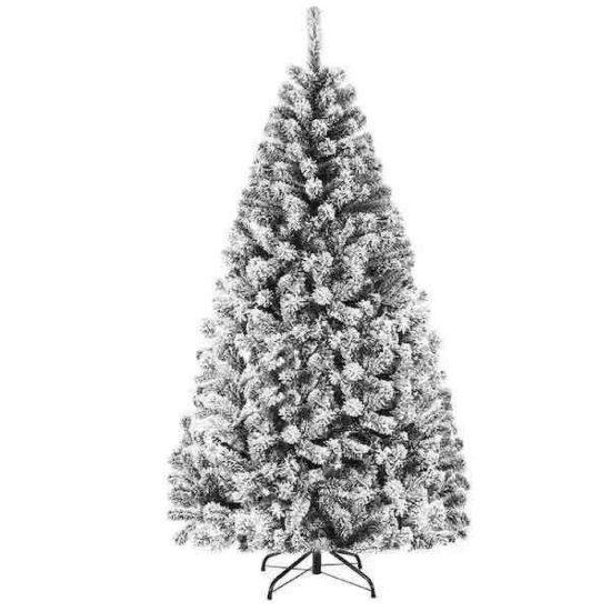 6 ft. Unlit Snow Flocked Artificial Christmas Tree