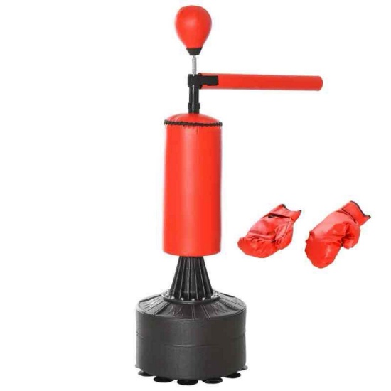 Soozier Boxing Bag, Freestanding Punching Bag with Speed Ball