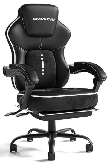 Ergonomic Office Chair with Adjustable Headrest and Footrest