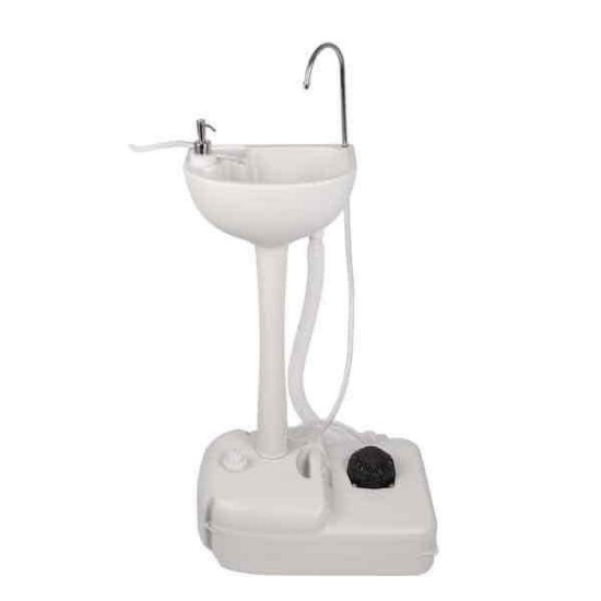 Set of 4 Portable Camping Sink 19L Water Capacity Hand Wash Basin Stand