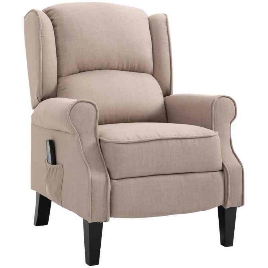 HOMCOM Vibration Massage Recliner Chair for Living Room with Heat