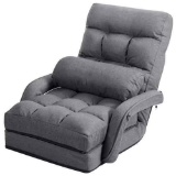 Gray Folding Floor Armchair