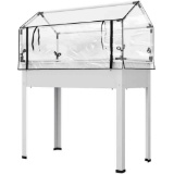 Outsunny Elevated Garden Box with Greenhouse Cover