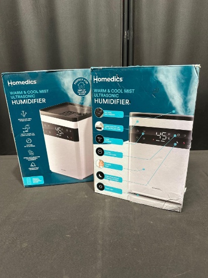 Homedics Warm & Cool Mist Ultrasonic Humidifier Set of 2