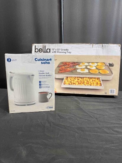 Set of Electric Kettle & Warming Tray