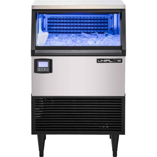 Uniflow Commercial Ice Machine, 75 lb Capacity, Stainless Steel