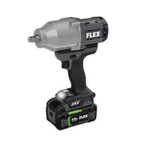 FLEX 24-volt Variable Speed Brushless 1/2-in Drive Cordless Impact Wrench (Battery Included and