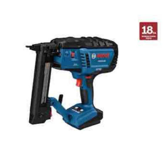 Bosch 18V Brushless 18 -Gauge 3/8-in Narrow crown Finish Stapler ( Battery and Charger Not Included