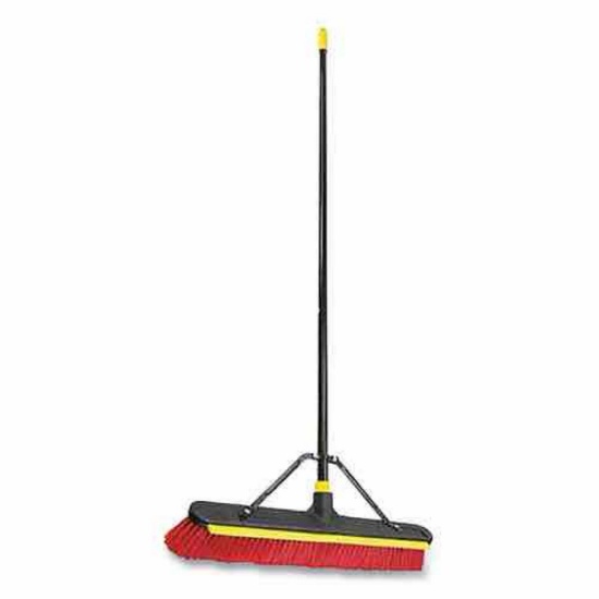 Quickie Bulldozer 24-in Poly Fiber Multi-surface Push To Center Push Broom