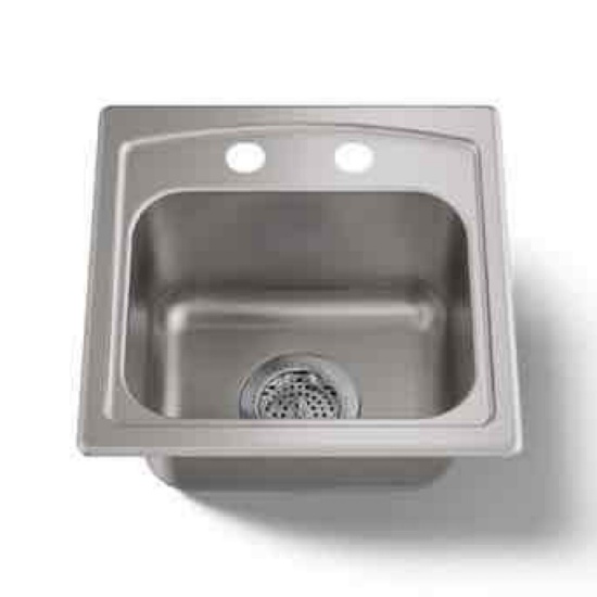 KOHLER Toccata 15-in L x 15-in W Stainless steel Drop-in Residential Bar Sink
