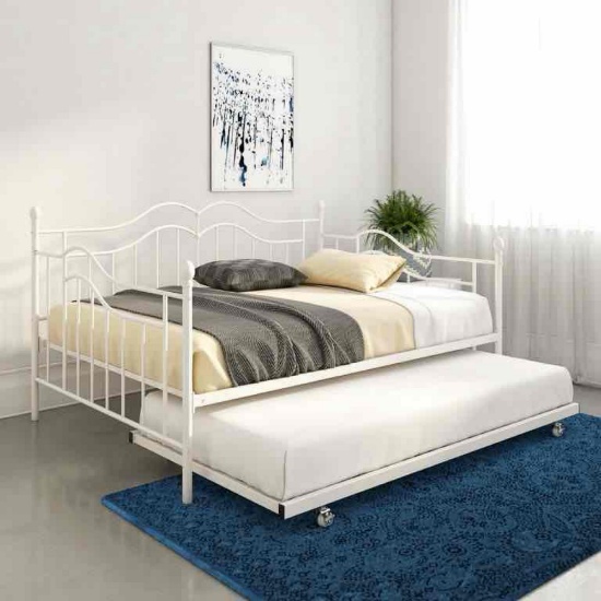 Metal Nest Bed, Full/Twin, White