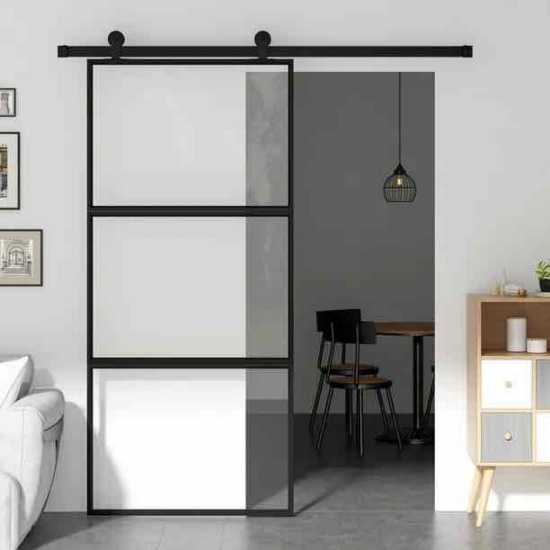 36" x 84" Minimalist Style Metal Barn Door