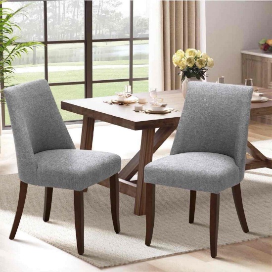 Seat Height Parsons Upholstered Dining Chair (Set of 2)