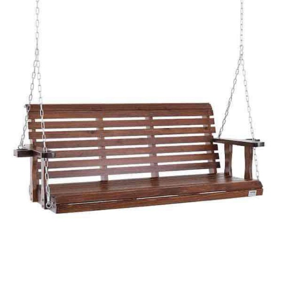 Wooden Porch Swing 55 Patio bench swing for Courtyard & Garden