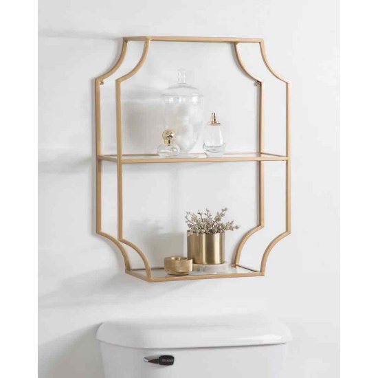 Johnalbert 3 Piece Scalloped Metal Accent Shelf