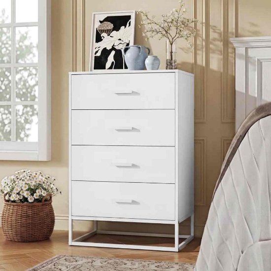 Ioannes 4-Drawer Wood Dresser for Bedroom