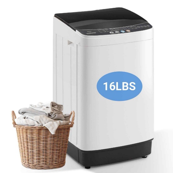 Erivess 2.0 Cu Ft Compact Washing Machine, 16 lbs Portable Washing Machine with 8 Wash Programs