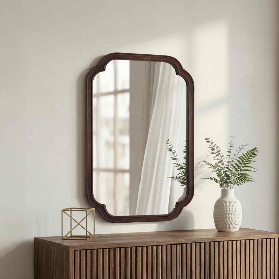 Ali Solid Wood Scalloped Wall Mirror 20x 30
