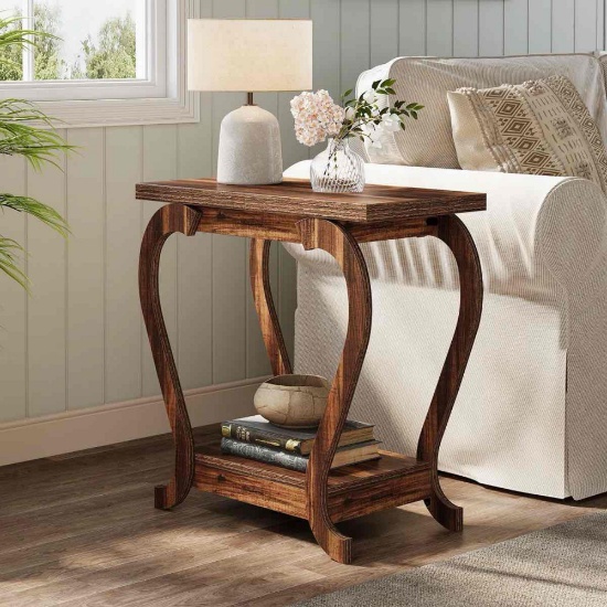 Narrow End Table, Small Side Table