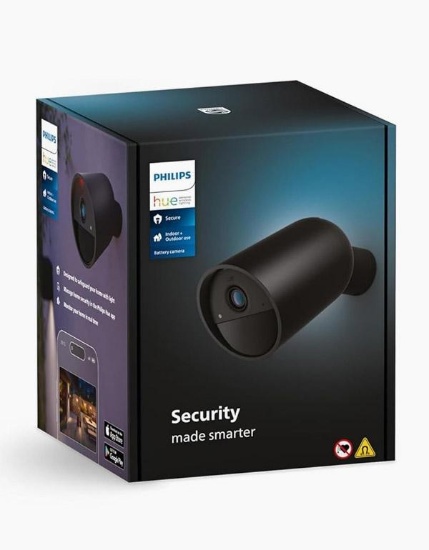 Philips Hue Battery Wireless Security Camera - Black