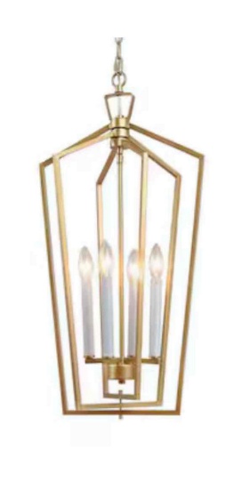 Uolfin 4 -Light Matte Gold Metal Metal Chandelie