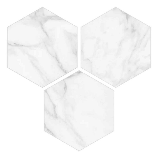 6" x 7" Hexagon Stone Composite Peel & Stick Mosaic Tile