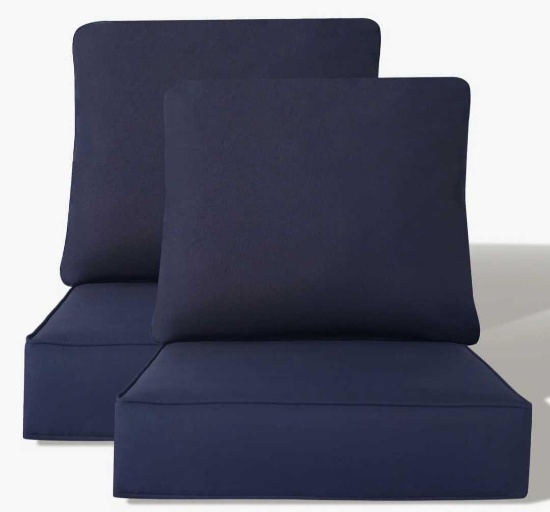 5.75" H Water-Resistant Outdoor Deep Seat Cushion Set with Removable Covers